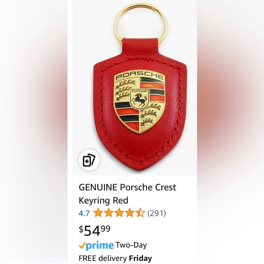 Porsche Crest
Keyring Red